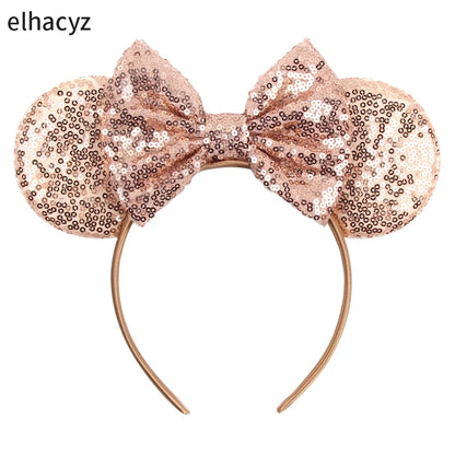 2025 Disney Minnie Maus Haarreif mit Stickerei & Pailletten – Party-Accessoire für Kinder & Erwachsene