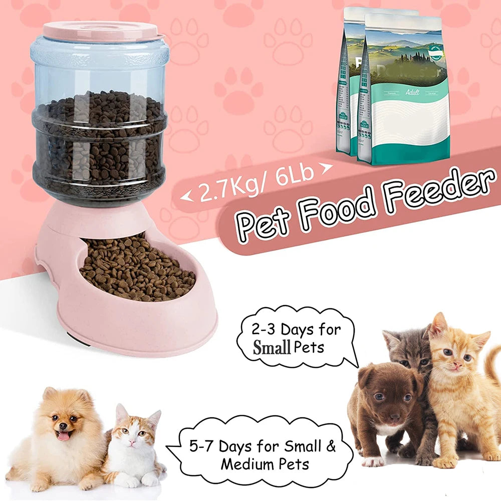 Automatischer Wasserspender & Futternapf – 2-in-1 Futterstation mit großer Kapazität für Hunde & Katzen