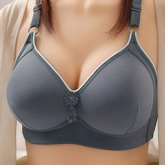 Push-Up BH ohne Bügel – BC-Cup mit seitlicher Stütze, 3 Haken, Damen Unterwäsche für mittleres Alter & Seniorinnen