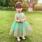 Sommerliches Prinzessinnenkleid für Mädchen – Ärmellos mit Rückenschleife & Pailletten – Festliches Kleid für Hochzeit, Party & Geburtstag