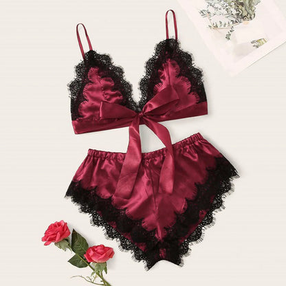 Sexy Babydoll Dessous für Damen – Reizwäsche Set aus Spitze, Nachtwäsche, Unterwäsche, Schlafanzug