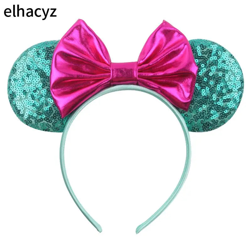 2025 Disney Minnie Maus Haarreif mit Stickerei & Pailletten – Party-Accessoire für Kinder & Erwachsene