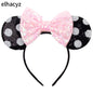 2025 Disney Minnie Maus Haarreif mit Stickerei & Pailletten – Party-Accessoire für Kinder & Erwachsene