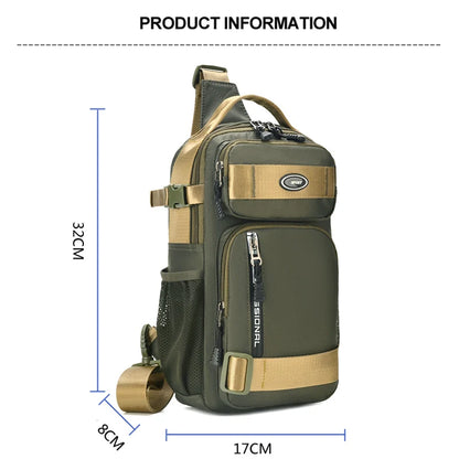 Große Herren Gürteltasche / Crossbody Bag – Leichte Oxford Brusttasche mit hoher Kapazität – Schultertasche für Alltag & Freizeit