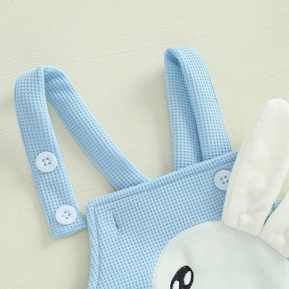 Neugeborenen Oster-Outfit – Baby Body mit Hasenstickerei & passender Mütze – 2-teiliges Set für Jungen & Mädchen