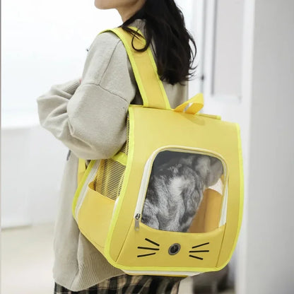 Tragbarer Katzenrucksack – Atmungsaktive Transporttasche für Katzen & kleine Hunde | Outdoor & Reise geeignet