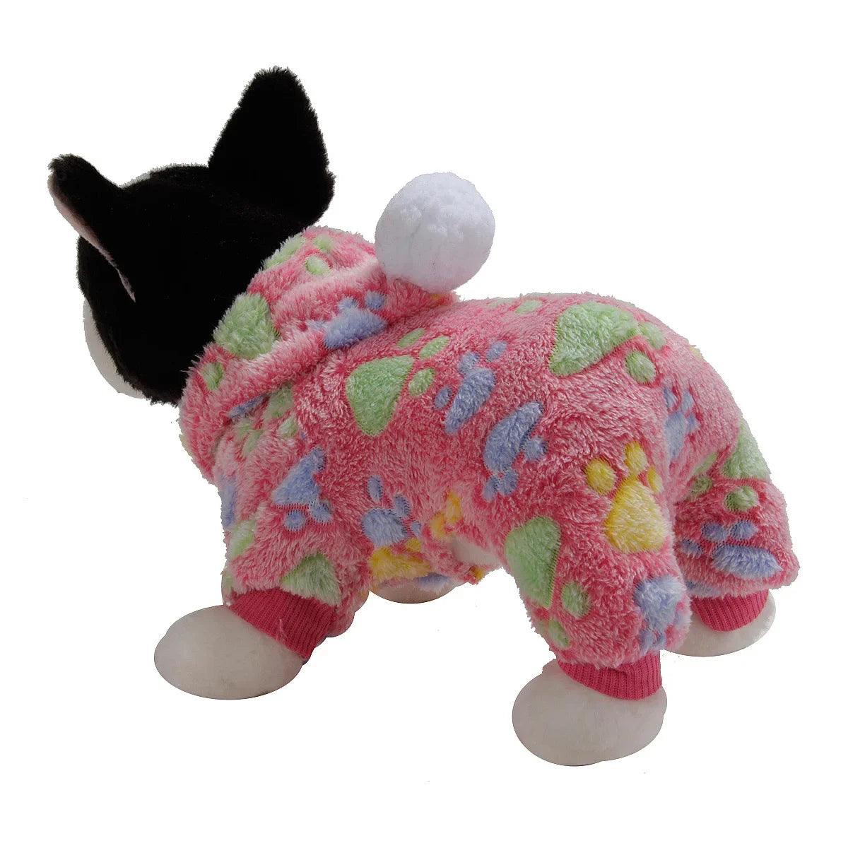 Weiche Flanell-Hundepyjama mit Streifen – Warmes Vierbeiniges Haustierkostüm für Herbst & Winter