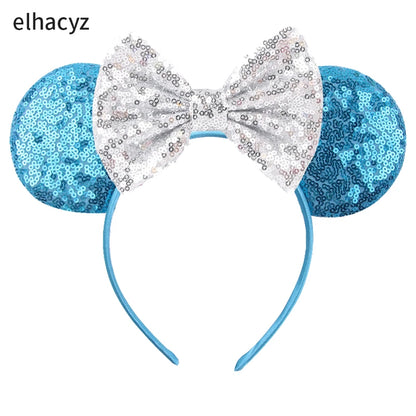 2025 Disney Minnie Maus Haarreif mit Stickerei & Pailletten – Party-Accessoire für Kinder & Erwachsene