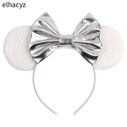 2025 Disney Minnie Maus Haarreif mit Stickerei & Pailletten – Party-Accessoire für Kinder & Erwachsene