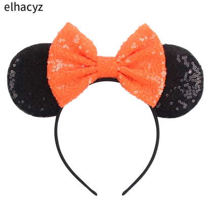 2025 Disney Minnie Maus Haarreif mit Stickerei & Pailletten – Party-Accessoire für Kinder & Erwachsene