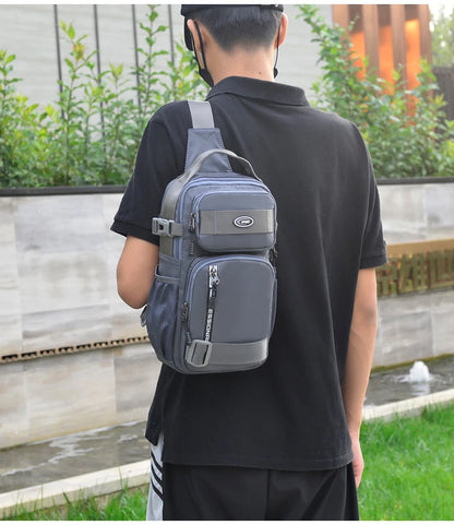 Große Herren Gürteltasche / Crossbody Bag – Leichte Oxford Brusttasche mit hoher Kapazität – Schultertasche für Alltag & Freizeit