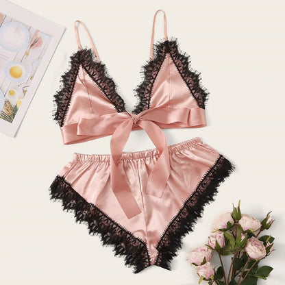 Sexy Babydoll Dessous für Damen – Reizwäsche Set aus Spitze, Nachtwäsche, Unterwäsche, Schlafanzug
