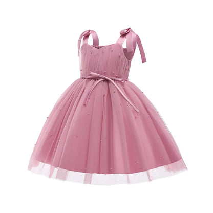 Elegantes Weihnachtskleid für Mädchen – Rückenfreies Prinzessinnenkleid mit Schleife – Festliches Ballkleid für Gala, Geburtstag & Hochzeit (Grün)