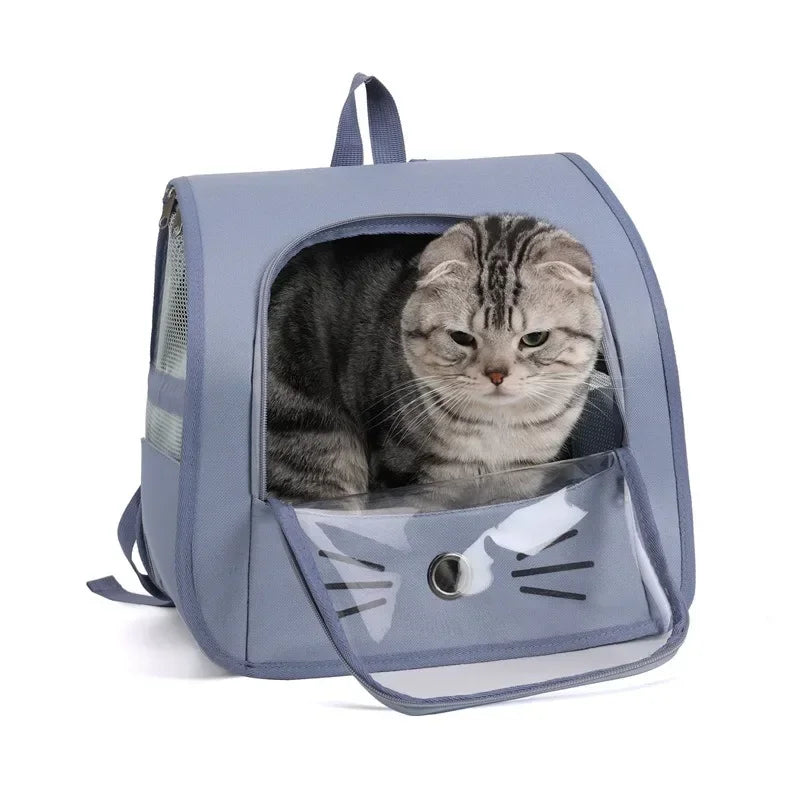 Tragbarer Katzenrucksack – Atmungsaktive Transporttasche für Katzen & kleine Hunde | Outdoor & Reise geeignet