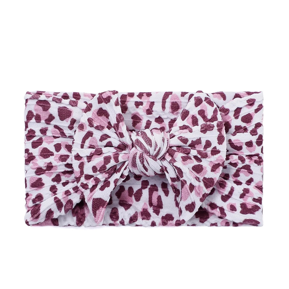 Baby Stirnband mit Schleife – Weiches Haarband für Neugeborene & Kleinkinder | Kinder Haaraccessoire mit Print
