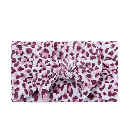 Baby Stirnband mit Schleife – Weiches Haarband für Neugeborene & Kleinkinder | Kinder Haaraccessoire mit Print