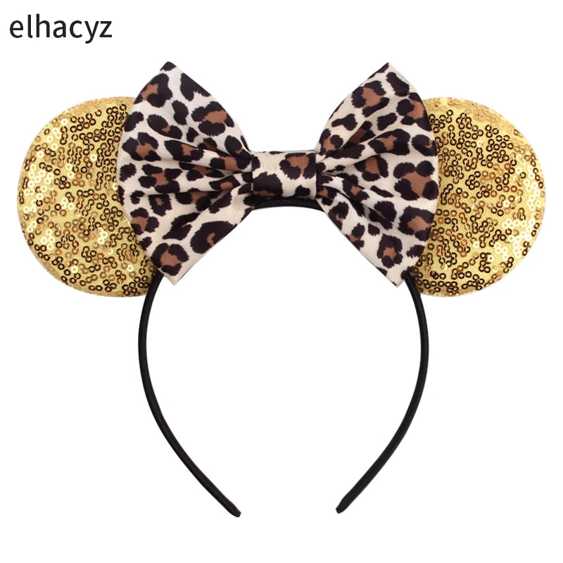 2025 Disney Minnie Maus Haarreif mit Stickerei & Pailletten – Party-Accessoire für Kinder & Erwachsene