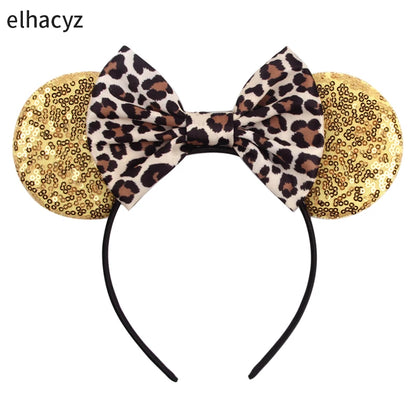 2025 Disney Minnie Maus Haarreif mit Stickerei & Pailletten – Party-Accessoire für Kinder & Erwachsene