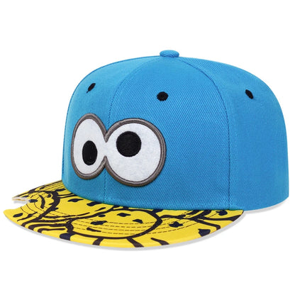 Unisex Baseballcap mit Eye & Pizza Stickerei – Verstellbare Hip-Hop Mütze für Frühling & Herbst | Casual Streetwear
