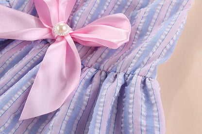 Elegantes Hundekleid mit Blumenmuster & Schleife – Prinzessinnenkleid für kleine Hunde & Katzen – Ideal für Yorkie, Chihuahua & Co.