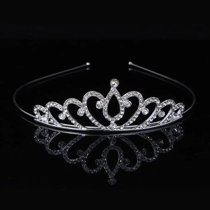 Kristall-Tiara für Hochzeit & Ball – Silberne Krone mit Strass für Mädchen & Frauen