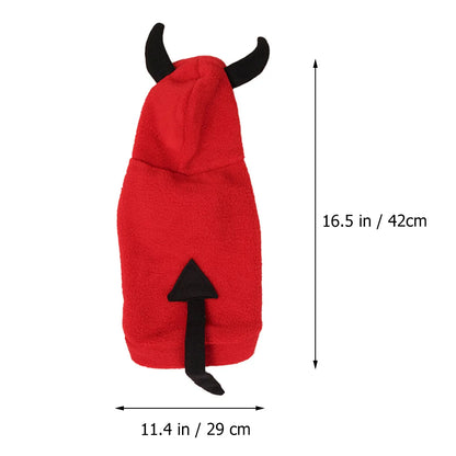 Haustier Verkleidung – Halloween & Geburtstags-Kostüm für Hunde – Warmes Fleece-Outfit für Herbst & Winter
