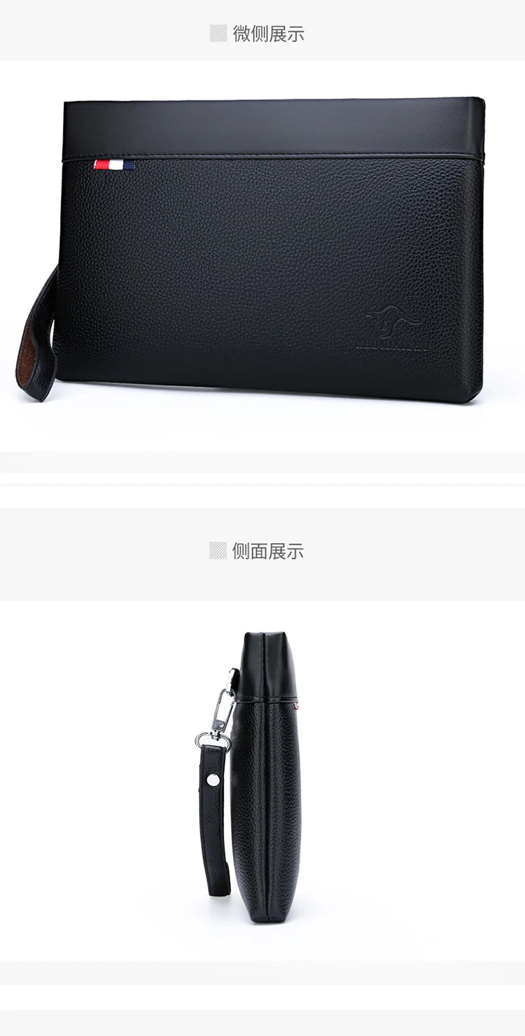 Herren Clutch Tasche – Elegante Business-Handtasche aus weichem PU-Leder – Stylische Freizeit- und Gürteltasche