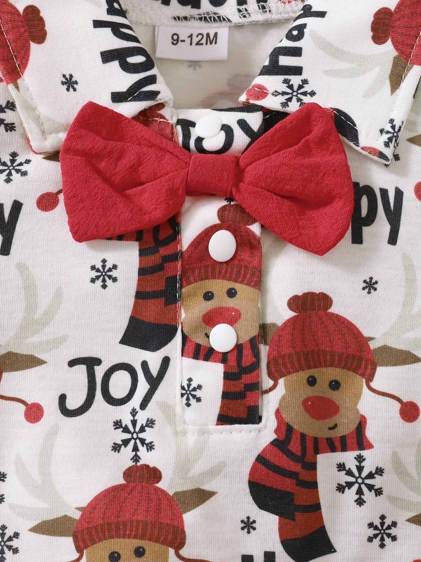 Weihnachts-Outfit für Baby-Jungen (0–12 Monate) – 2-teilig: Santa Body mit kurzen Ärmeln & Hosenträgerhose – Gentleman-Stil