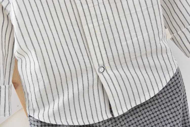 Elegantes Baby-Jungen Outfit – 3-teiliges Gentleman-Set mit Hemd, Weste & Krawatte – Perfekt für Feste & Auftritte (1–4 Jahre)
