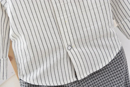Elegantes Baby-Jungen Outfit – 3-teiliges Gentleman-Set mit Hemd, Weste & Krawatte – Perfekt für Feste & Auftritte (1–4 Jahre)