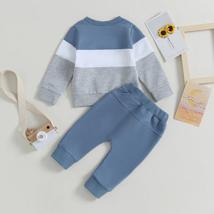 2-teiliges Baby-Set für Herbst – Baumwollpullover mit Regenbogen-Print & Hose – Outfit für Jungen & Mädchen (0–3 Jahre)