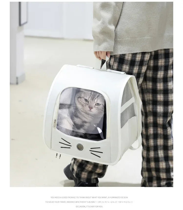 Tragbarer Katzenrucksack – Atmungsaktive Transporttasche für Katzen & kleine Hunde | Outdoor & Reise geeignet