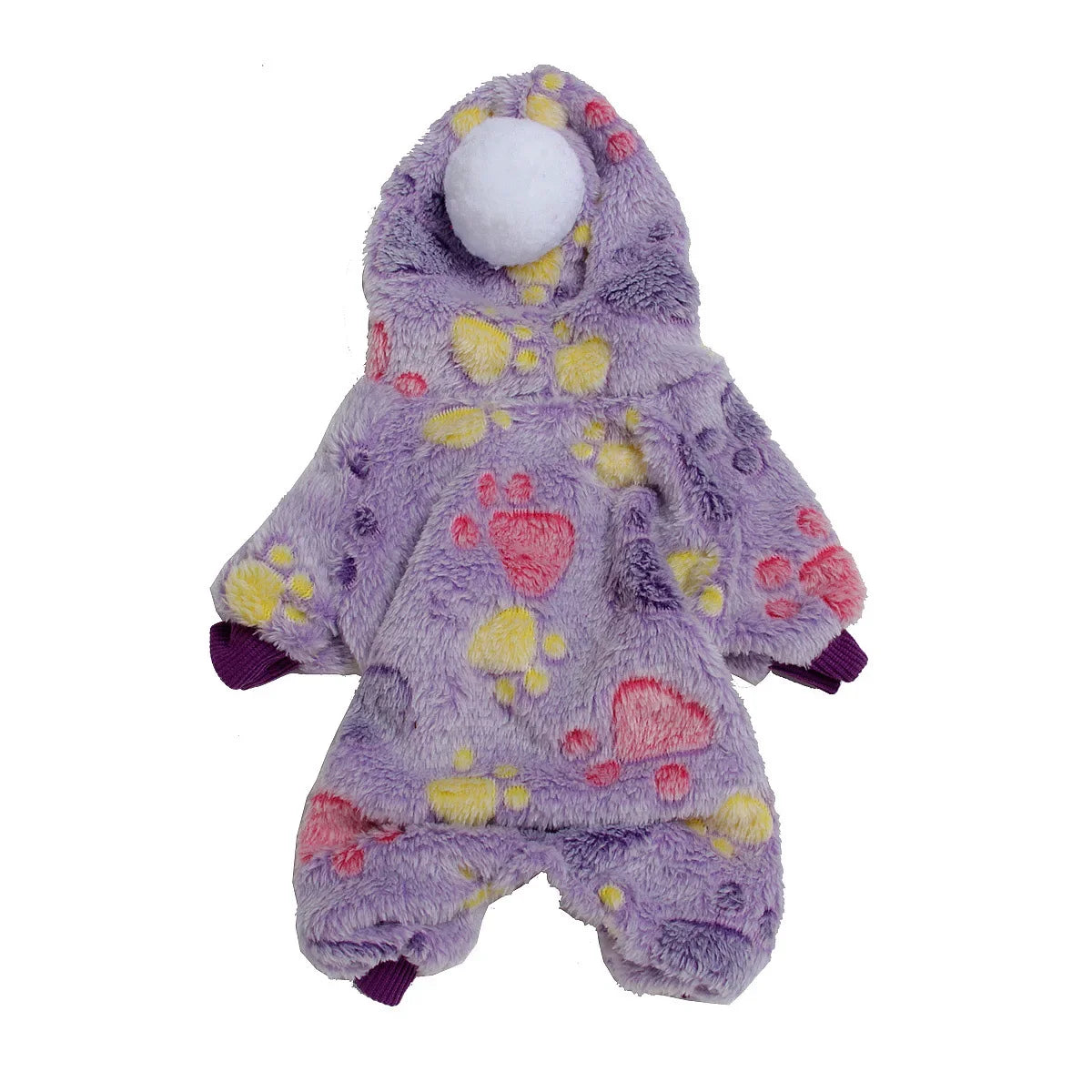 Weiche Flanell-Hundepyjama mit Streifen – Warmes Vierbeiniges Haustierkostüm für Herbst & Winter