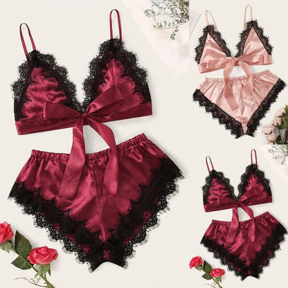 Sexy Babydoll Dessous für Damen – Reizwäsche Set aus Spitze, Nachtwäsche, Unterwäsche, Schlafanzug