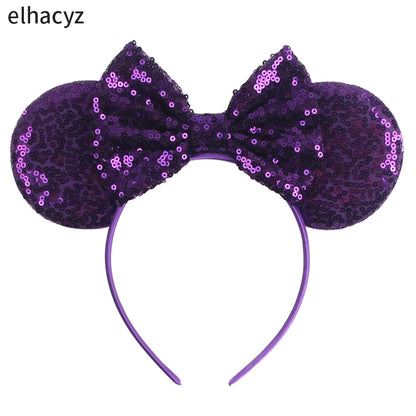2025 Disney Minnie Maus Haarreif mit Stickerei & Pailletten – Party-Accessoire für Kinder & Erwachsene