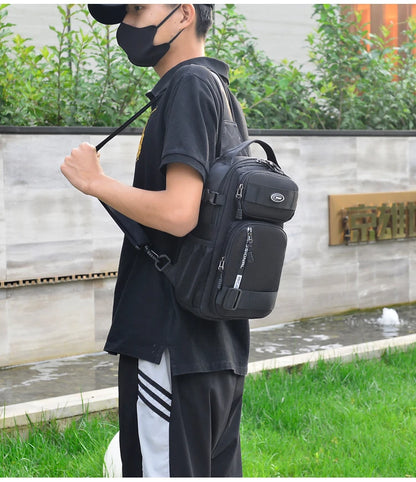 Große Herren Gürteltasche / Crossbody Bag – Leichte Oxford Brusttasche mit hoher Kapazität – Schultertasche für Alltag & Freizeit