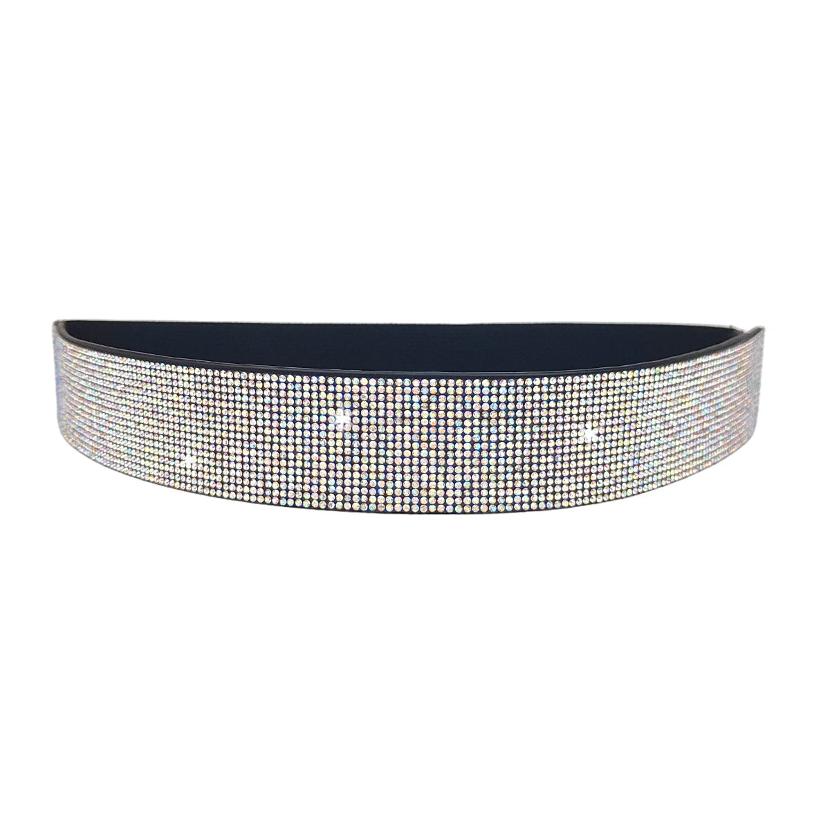Exklusiver Damen-Gürtel mit Strass – Elastischer Modestretch-Gürtel für Kleider & festliche Anlässe