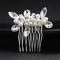 Silberner Haarkamm mit Perlen & Strass – Handgefertigtes elegantes Haarschmuck-Accessoire für Damen & Bräute