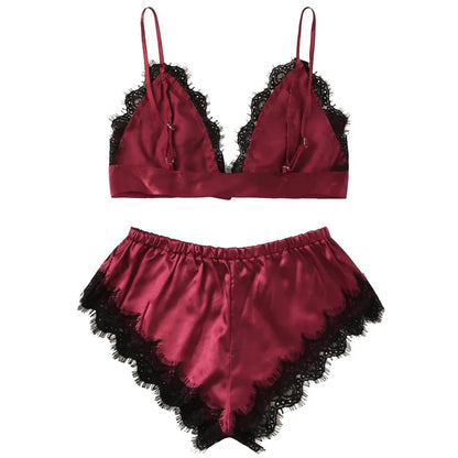 Sexy Babydoll Dessous für Damen – Reizwäsche Set aus Spitze, Nachtwäsche, Unterwäsche, Schlafanzug