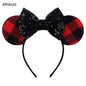 2025 Disney Minnie Maus Haarreif mit Stickerei & Pailletten – Party-Accessoire für Kinder & Erwachsene