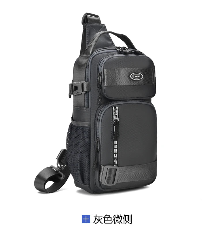 Große Herren Gürteltasche / Crossbody Bag – Leichte Oxford Brusttasche mit hoher Kapazität – Schultertasche für Alltag & Freizeit