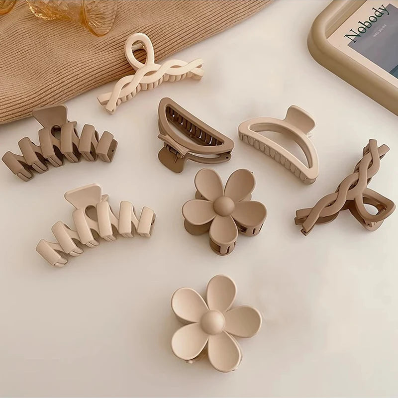 8er-Set Große Haarclips für Damen – Blumenform Haarklammern für dickes Haar – Stylische Haarspangen & Accessoires