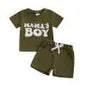 Sommer Baby Jungen 2-teiliges Outfit – T-Shirt mit Stickerei + Einfarbige Waffel-Shorts | Luftiges Freizeitset für Kleinkinder 6–36 Monate