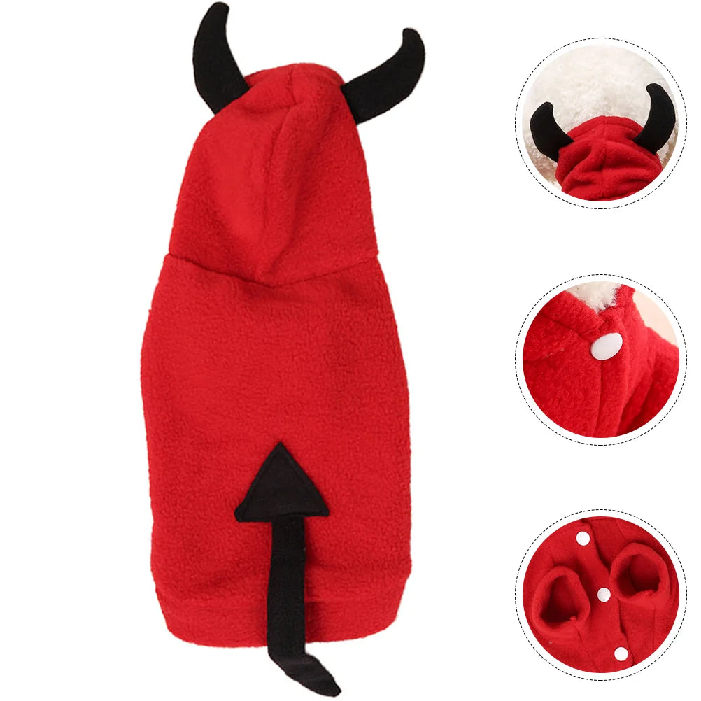 Haustier Verkleidung – Halloween & Geburtstags-Kostüm für Hunde – Warmes Fleece-Outfit für Herbst & Winter