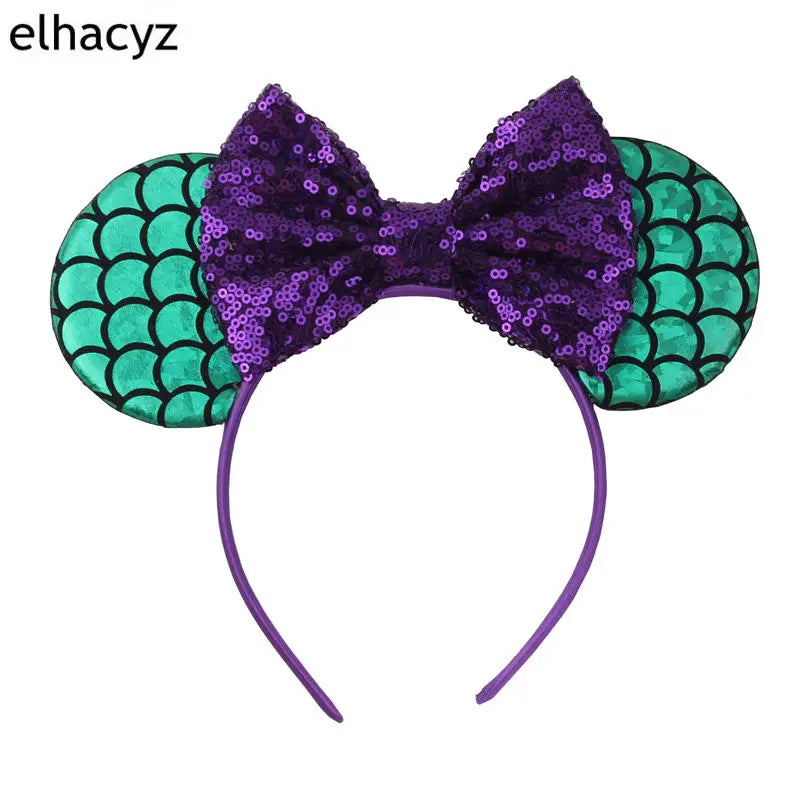 2025 Disney Minnie Maus Haarreif mit Stickerei & Pailletten – Party-Accessoire für Kinder & Erwachsene