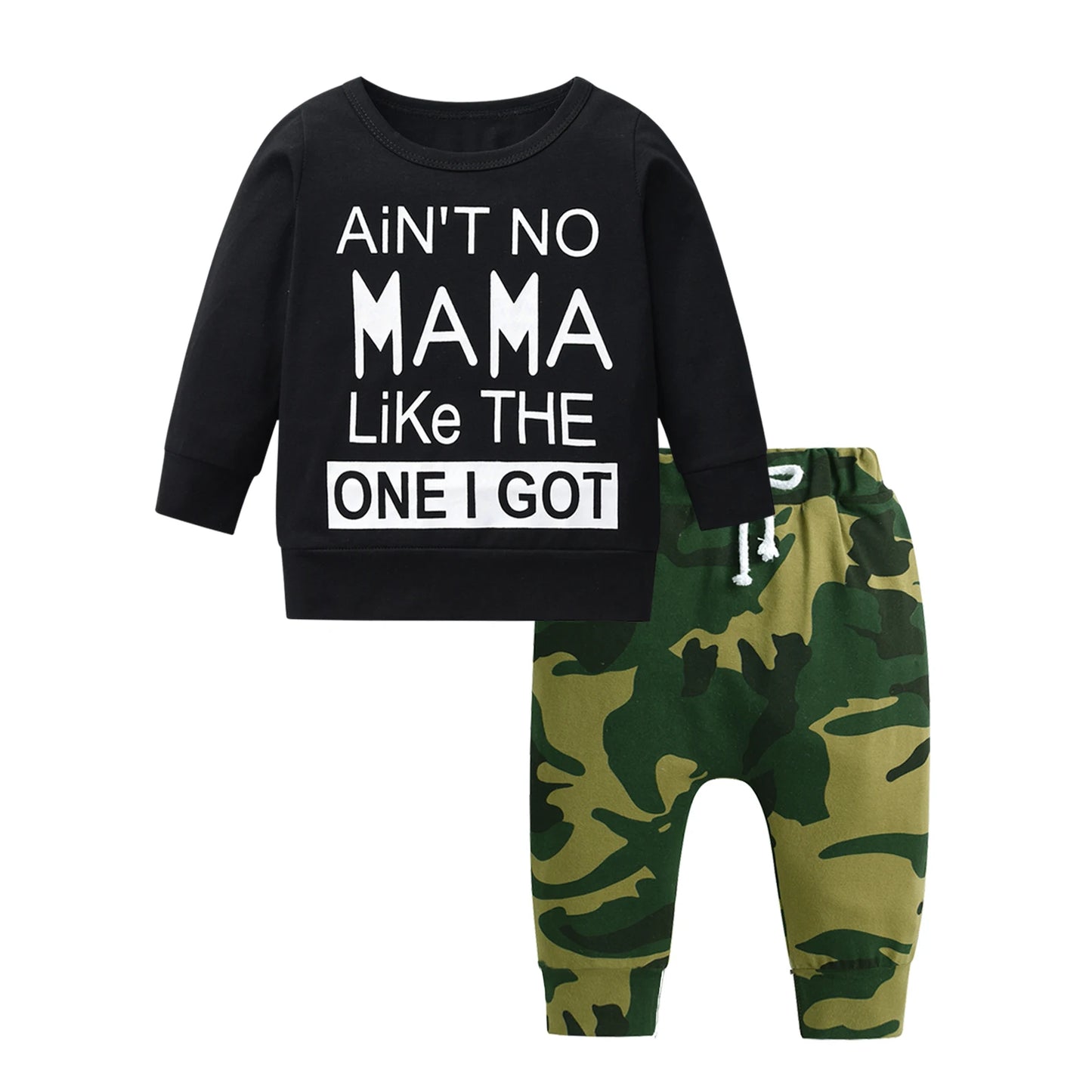 2-teiliges Baby-Set für Herbst – Langarm-Shirt mit Schriftzug & Hose – Unisex Baumwoll-Outfit für Neugeborene & Kleinkinder (0–24 Monate)