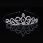 Kristall-Tiara für Hochzeit & Ball – Silberne Krone mit Strass für Mädchen & Frauen