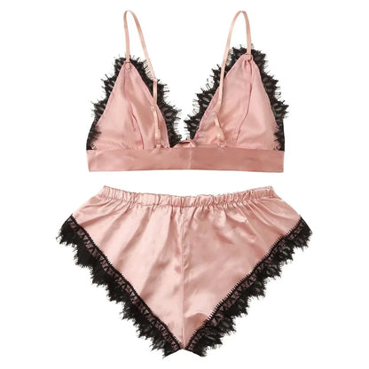 Sexy Babydoll Dessous für Damen – Reizwäsche Set aus Spitze, Nachtwäsche, Unterwäsche, Schlafanzug