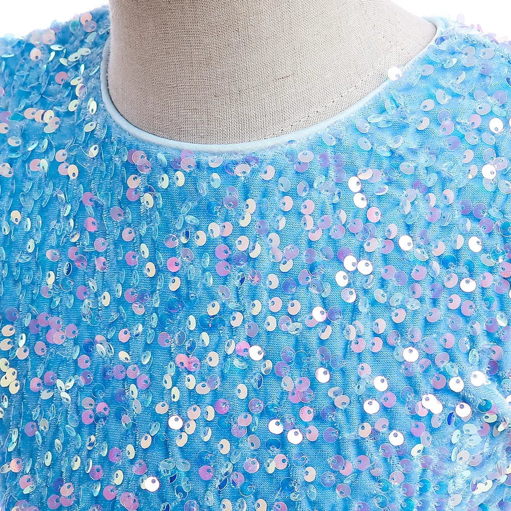 Elegantes Prinzessinnenkleid für Mädchen mit Pailletten & Tüll – Festliches Kleid für Auftritte, Feiern & besondere Anlässe