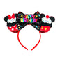2024 Disney Mickey & Minnie Maus Ohren Haarreif – Glitzernde Sequin-Schleife – Für Kinder & Erwachsene – DIY Disneyland Accessoire